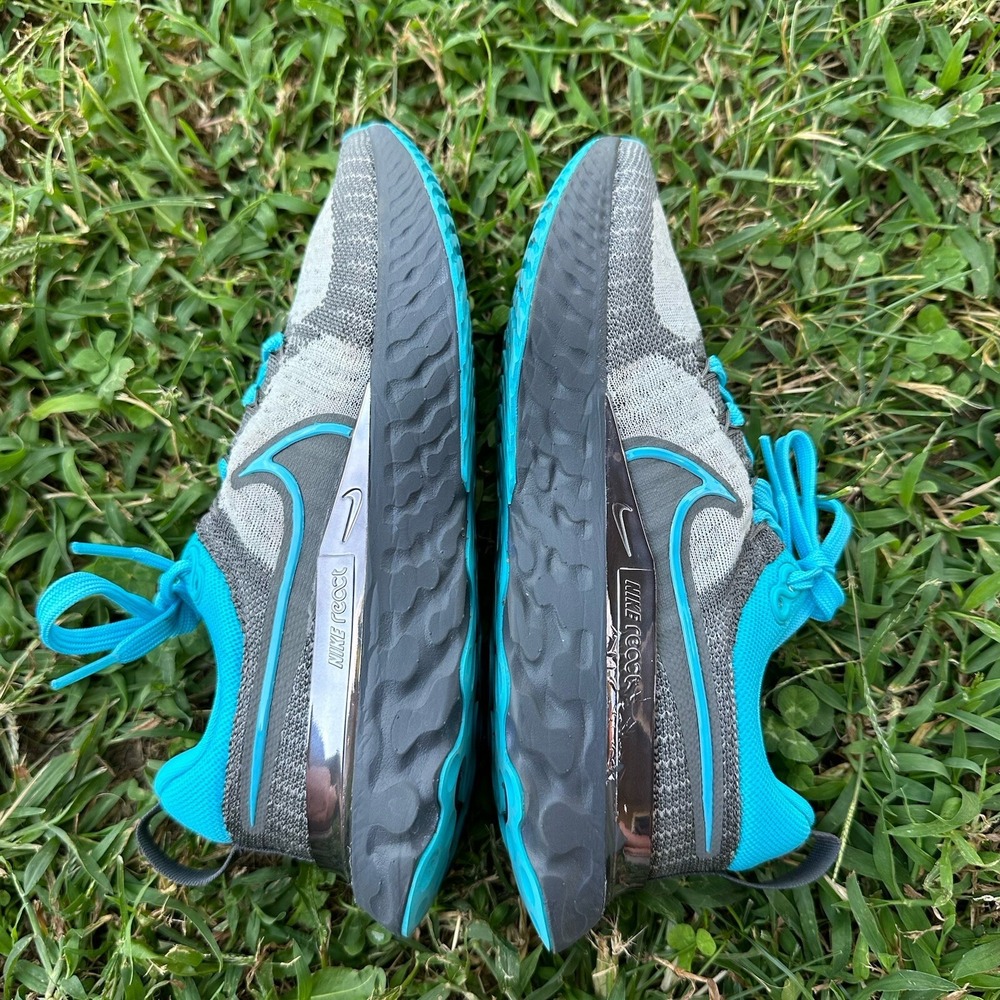 Nike By You React Infinity Run‎ Flyknit 2 DC6757-994 Womens Size 6 Gray Blue